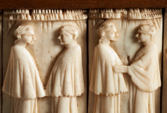 Marriage casket (detail from the front side) by the Entourage of the Embriachi Workshop