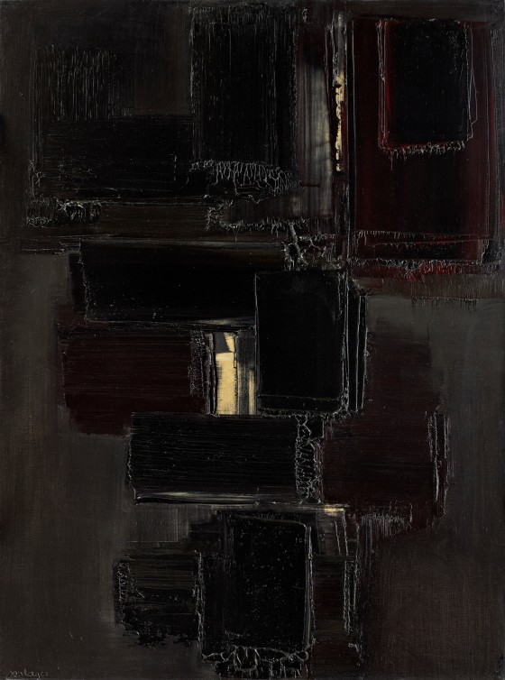 Pierre Soulages <br> <em>Peinture 81 x 60 cm, 28 novembre 1955</em> <br>28 November 1955