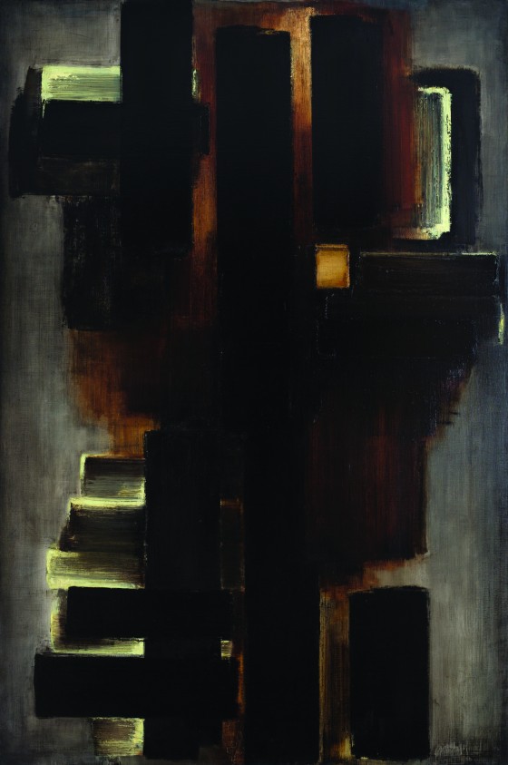 Pierre Soulages <br> <em>Peinture 195 x 130 cm, 11 juillet 1953</em> <br>11 July 1953 Pierre Souages's Artwork, Peinture 195 x 130 cm, 11 juillet 1953