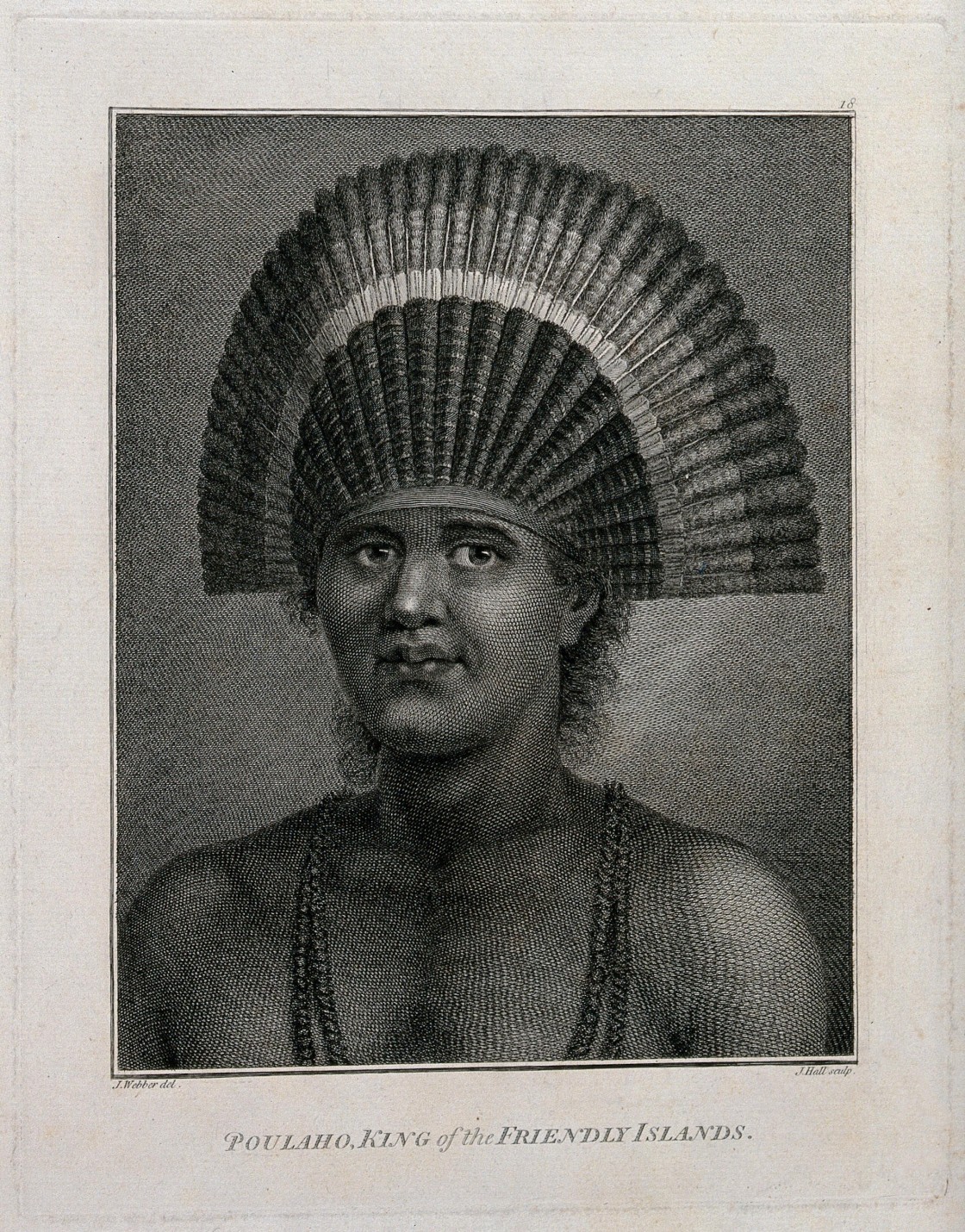 <em>Fatafehi Paulaho, king of Tonga. Gravure by J. Hall, 1784, from J. Webber, 1777 </em>
