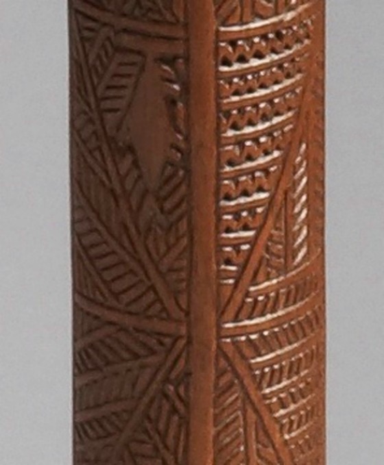 <em>Apa ’Apai war-club, detail</em>														<br>Western Polynesia, Tonga Islands, XIXth C. Apa ’Apai war-club, detail