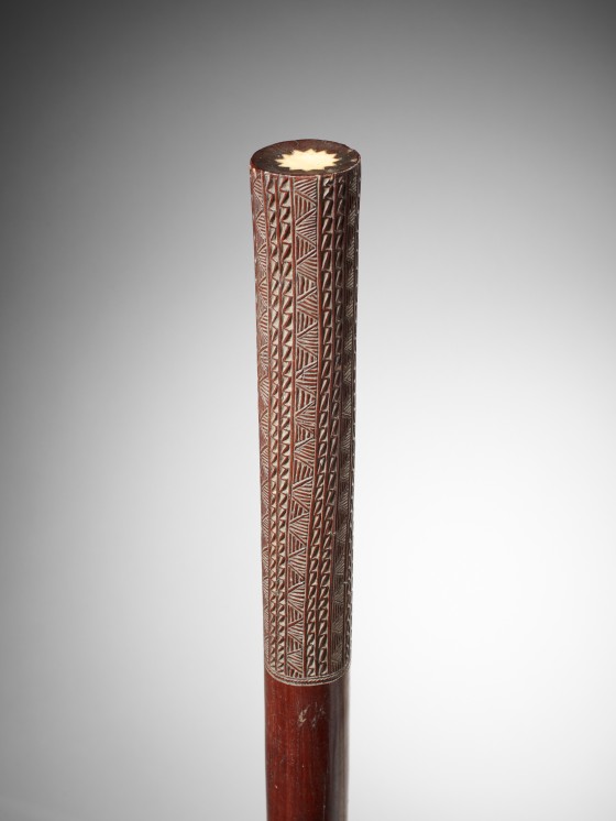 <em>Bowai war-club, detail	</em>														<br>Western Polynesia, Fiji islands, XIXth C. Bowai war-club, detail