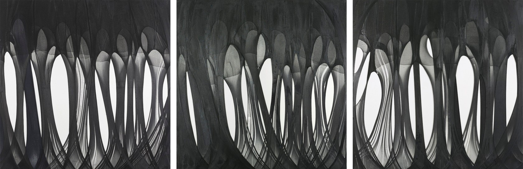 Turiya MAGADLELA <br> <em><em>Walking Spirits IV</em>, <em>V</em> and <em>VI</em> from the serie <em>Inequalities</em></em> <br>2018 - 2019 Artwork Walking Spirits IV, V, VI by MAGADLELA Turiya realized between 2018 - 2019