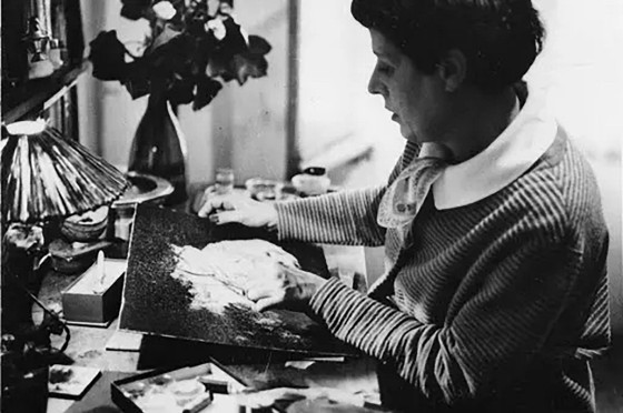 <em>Photograph of Yolande Fièvre taken at home in her studio.</em>