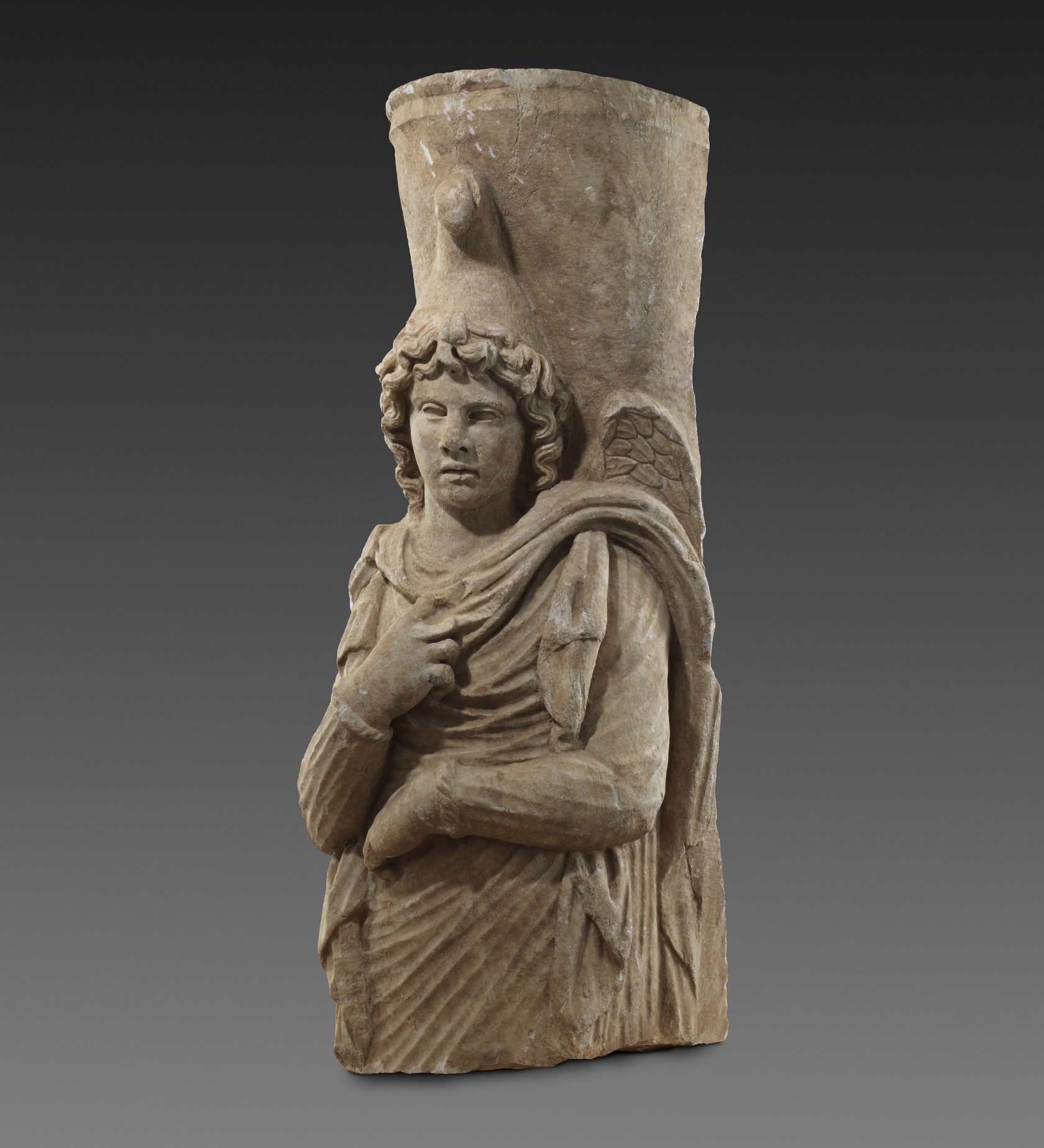 <em>Semi column with sad Attis</em> <br>2<sup>nd</sup> C. AD Semi column with sad Attis