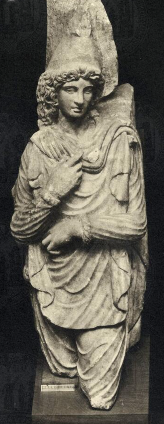 <em>Pillar with sad Attis</em>														<br>2nd C. AD Pillar with sad Attis