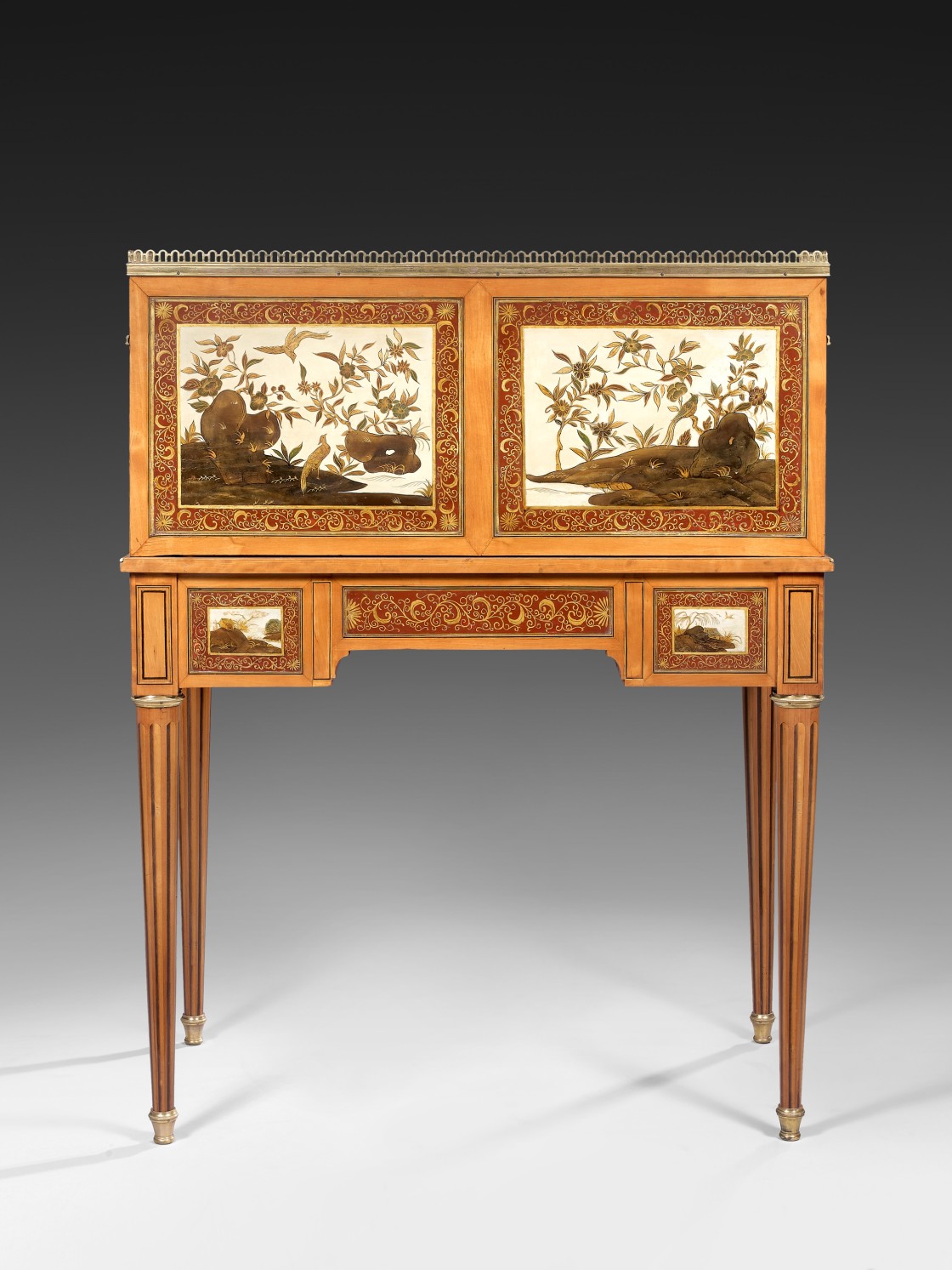 Claude-Charles Saunier							<br>							<em>Cylinder desk (back)</em>														<br>circa 1780-1790