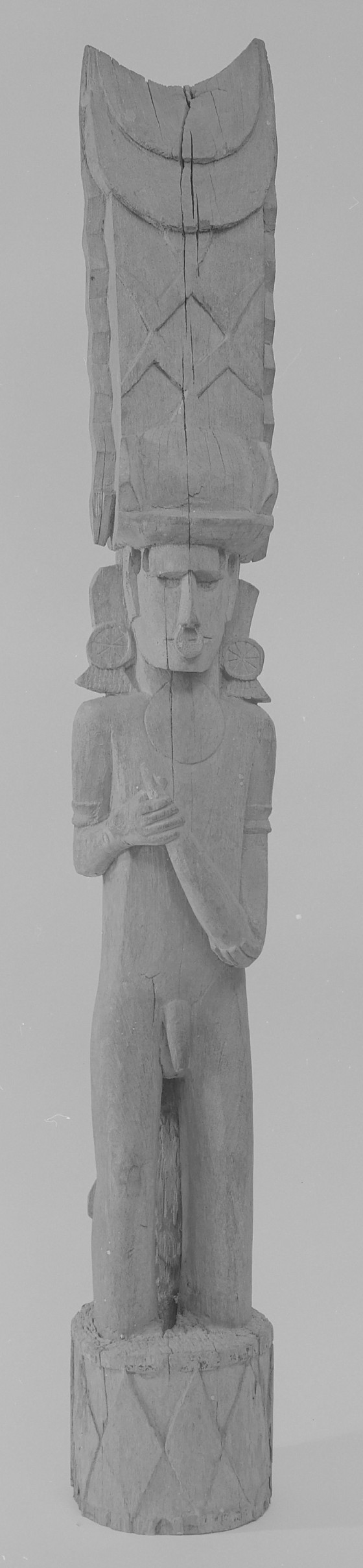 <em>Poteau de faîtage, îles Salomon, Santa Ana, Owa Raha</em>