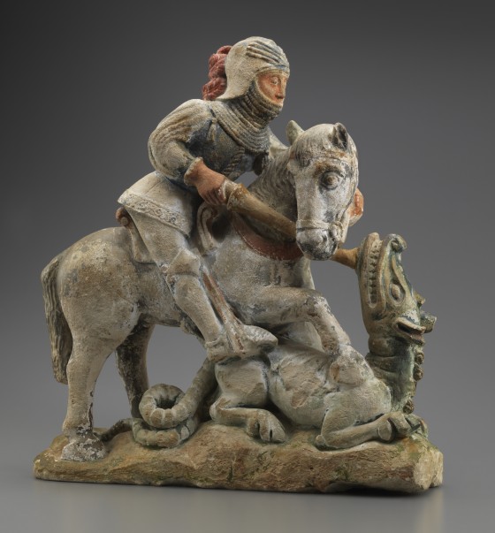 <em><i>Saint George slaying the dragon</i></em> <br>circa 1385-1420