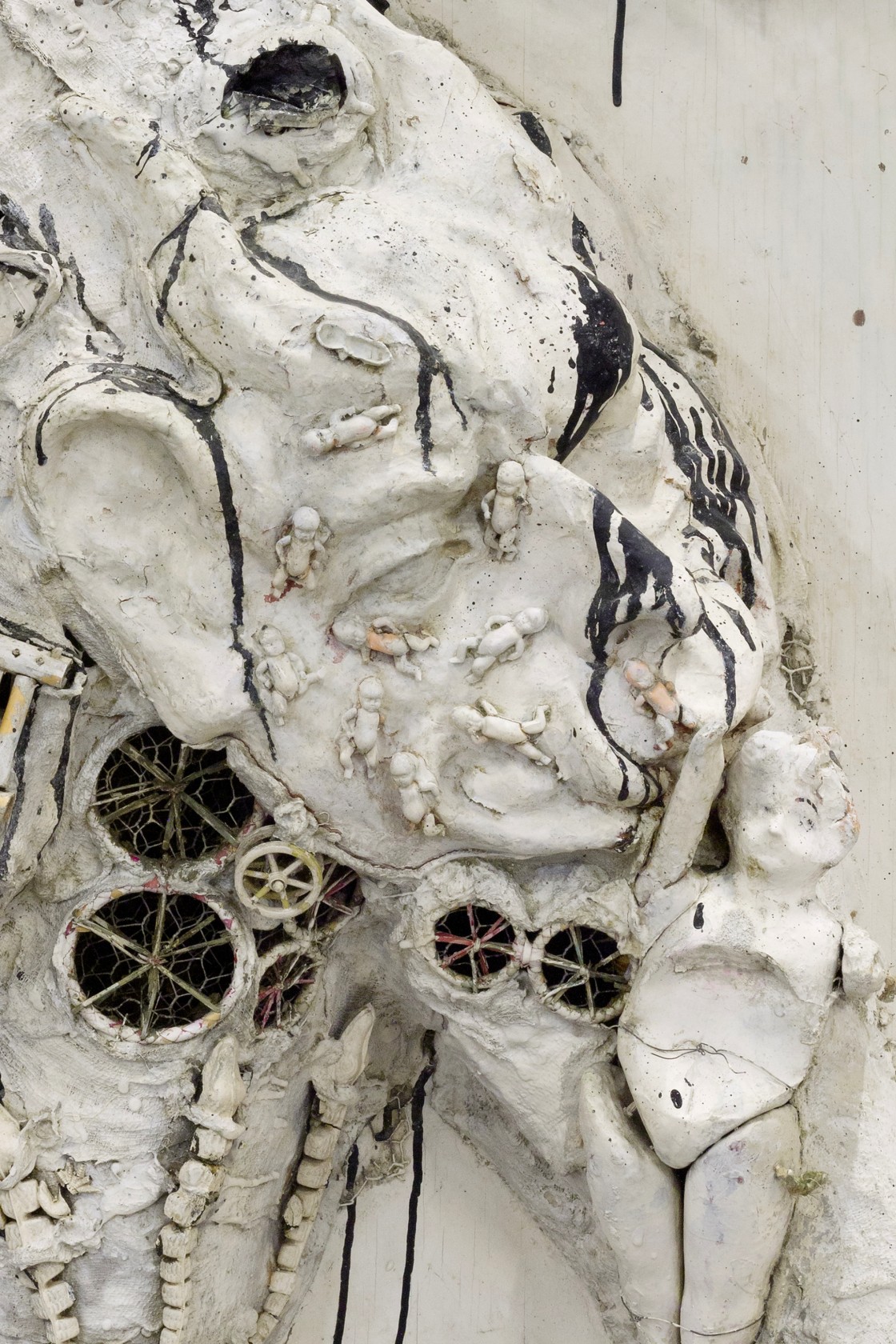 Niki de Saint Phalle <br> <em><em>Tyrannosaurus Rex (Study for King Kong) (detail of the monster's leg)</em></em> <br>spring 1963