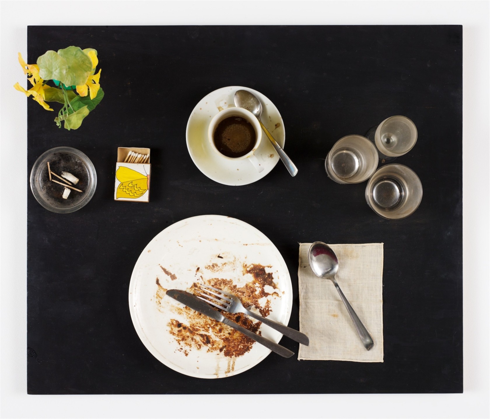 Daniel Spoerri <br> <em><em>Variations on a Meal by Noma Copley</em></em> <br>1964