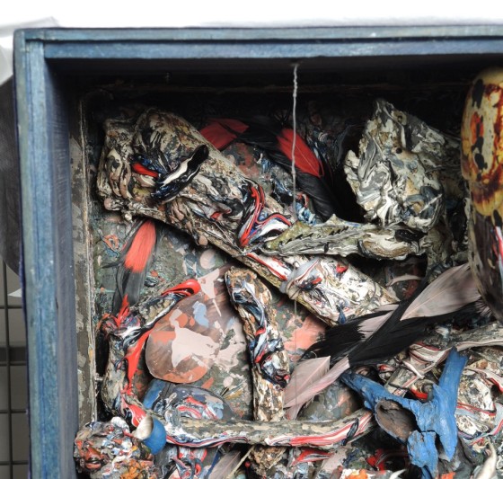 Bernard Réquichot							<br>							<em><em>Reliquaire des rencontres de campagne</em> (détail)</em>														<br>1960-1961